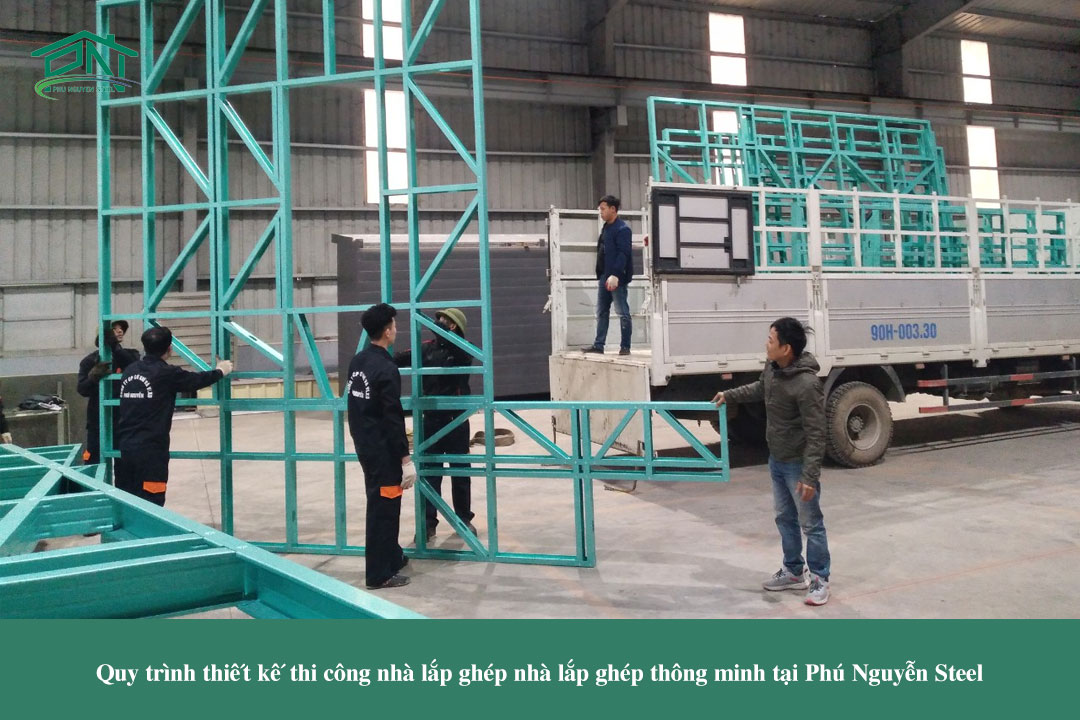 Quy trình thiết kế thi công nhà lắp ghép nhà lắp ghép thông minh tại Phú Nguyễn Steel